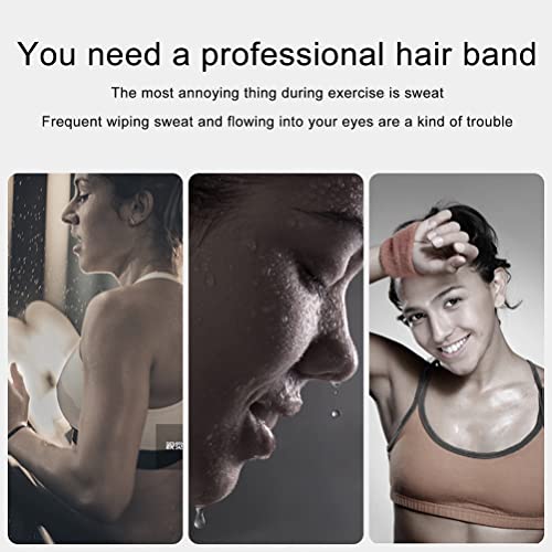 Faixa de cabelo esportiva para treino, 4 peças, antiderrapante, seda gelada, faixa de cabelo para ex