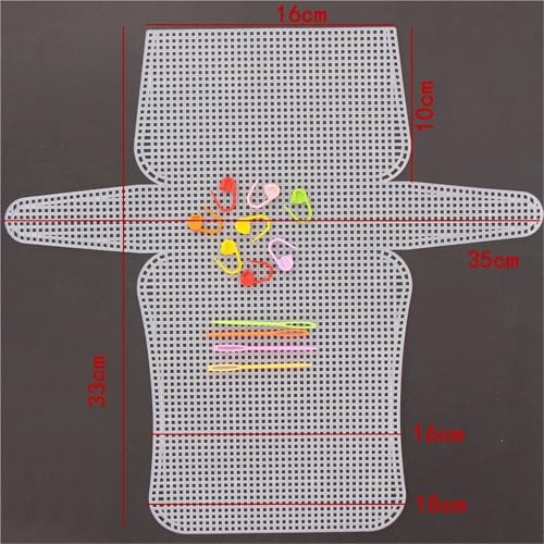 Malla de plástico para bolsas de tejer con ganchillo y accesorios diy 3