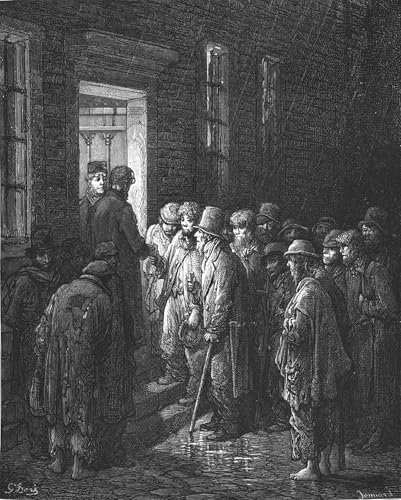 Pintura sobre lienzo Gustave Dore Richiesta di ammissione al rifugio para decorar despachos