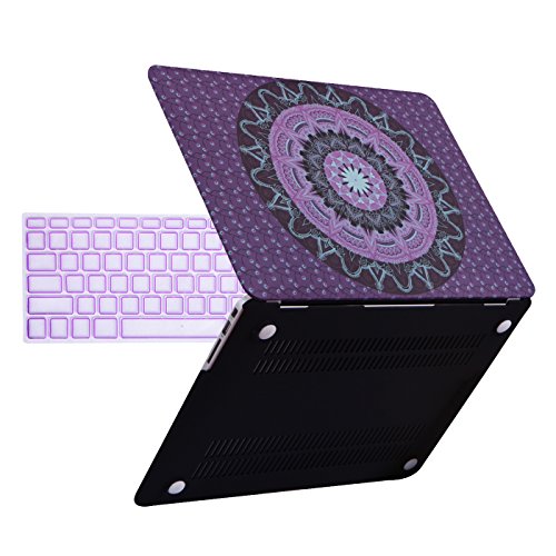 HDE Plastic Hard Shell Case for MacBook Air 13 Inch (Models: A1369/A1466), Purple and Teal