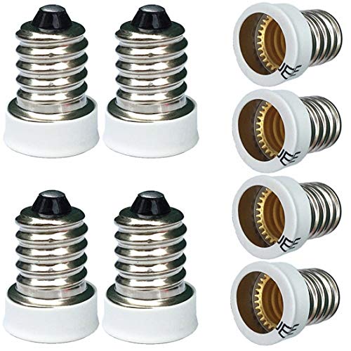 ZDCDJ 8 adaptadores de casquillo E14 a E12 para bombillas LED, halógenas, de bajo consumo Cover