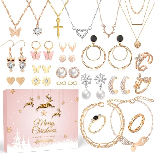 Adventskalender Schmuck 2024 Frauen Weihnachtskalender - Adventskalender...