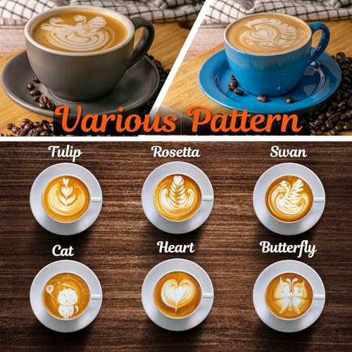 Image of Flexzion Stainless Steel Milk Frothing Pitcher - Milk Boiler Cup Jug Creamer Accessories Suitable for Barista, Espresso Machines, Cappuccino Coffee, Milk Frother, Latte Art 12 oz (350 ml)