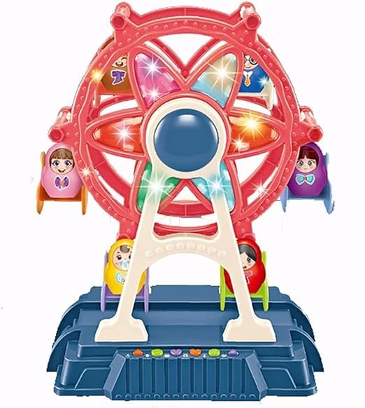 Toyzilla Plastic Amusement Park Rotating _Ferris Wheel with Music and LED Light Toy for Kids (Multicoloured)