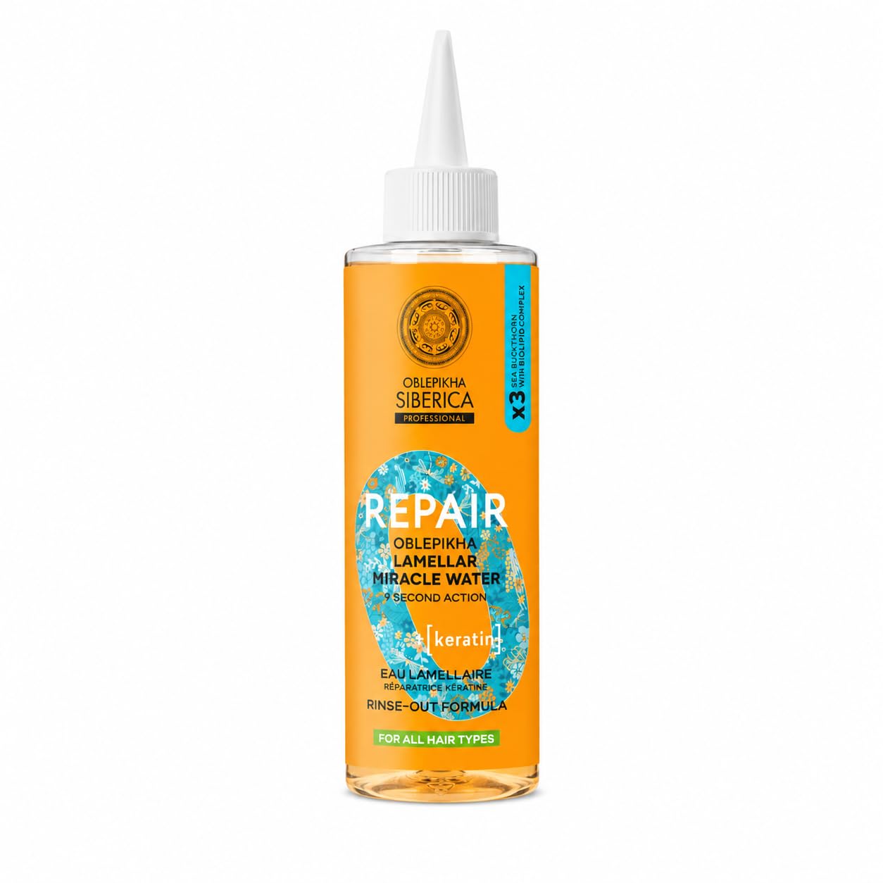 Natura Siberica Keratin Lamellar Repair Water – Instant shine, softness & intensive repair – 200 ml