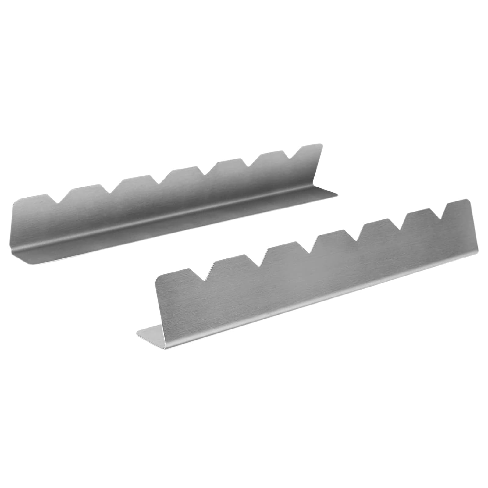 tinysiry 2Pcs BBQ Skewers Rack, V-shaped 6 Slots Food Grade Reusable BBQ Skewer Set and Rack for Party Picnic Camping, Outdoor Barbecue Grill Skewers Holder Set Silver