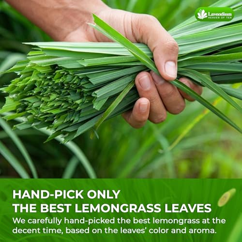 Image of Lavendium Dried Lemongrass Leaves, Loose Leaf Lemongrass Tea & Herb, 16 oz