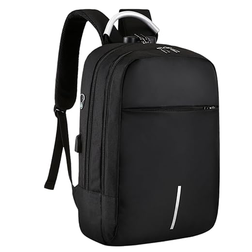 Mochila Executiva Impermeável Usb Senha Resistente Compacta (Preto)