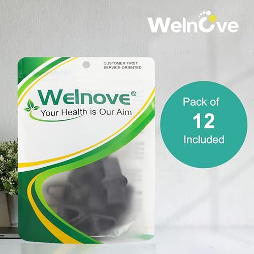 Welnove Pack Of 12 Bunion Corrector, Toe Separators With 2 Loops, Big Toe Spacer Suitable For Bunion And Overlapping Toe (Black) #TOP6