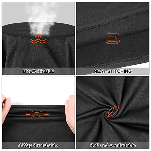 Patelai 3 Set Thermal Underwear for Men Long Underwear Fleece Lined V Neck Winter Warm Base Layers Thermal Top Bottom3