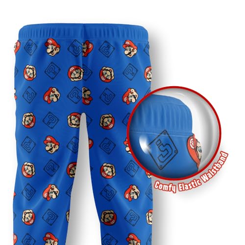 Nintendo Super Mario Boys Pajamas 2 Piece PJs Set Long Sleeve Top & Pants 100% Cotton Sleepwear for Kids & Teens3