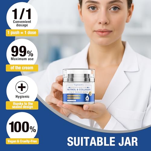 Anti-Aging Moisturizer Face Cream with Retinol, Collagen & Hyaluronic Acid — view 2