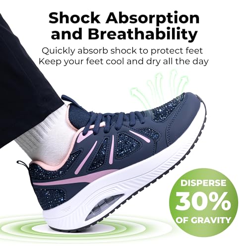 Image of AOV Women Arch Support Walking Shoes Orthotic Sneakers for Plantar Fasciitis Foot and Heel Pain Relief Tennis Shoes