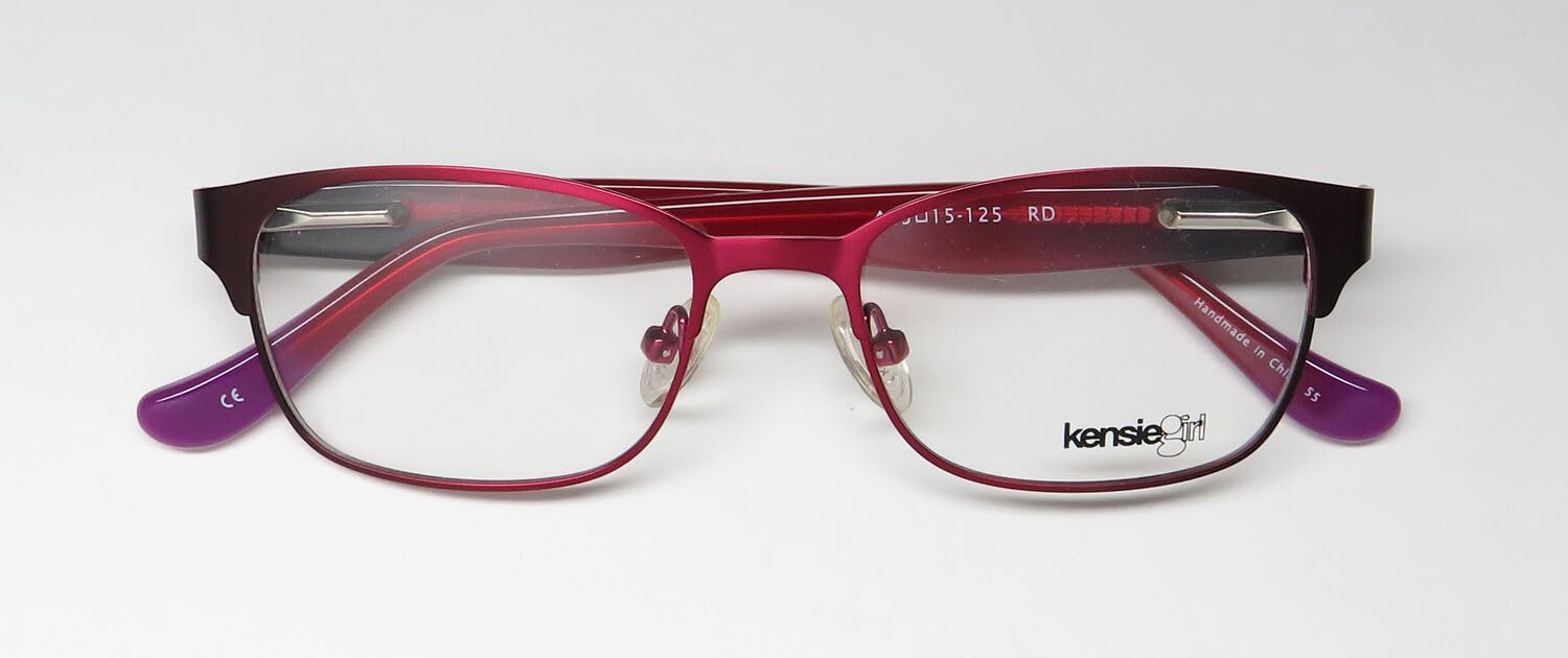 kensie Amazing Children Girls/Teens For School Designer Occhiali Montatura/Occhiali [45-15-125, rosso], Rosso, 45-15-125