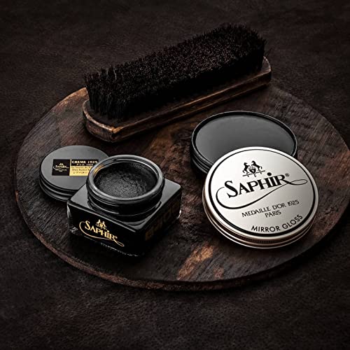 Image of Saphir Medaille d'Or Pommadier Cream 75ml - Natural Cream Leather Shoe Polish, Leather Conditioner for Boots, Handbags