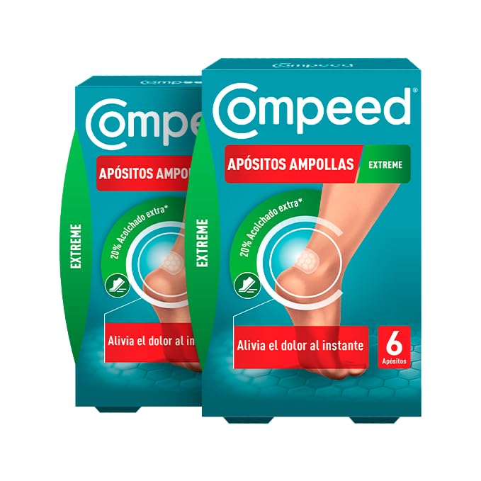 COMPEED Ampollas Extreme, Protección Acolchada Contra Rozaduras, Pack 2 x 6 uds.