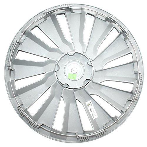 Skoda 5E0071456B Original Radkappen Set 16 Zoll Tekton 6.5Jx16 Radzierblenden 4X Radblenden Silber