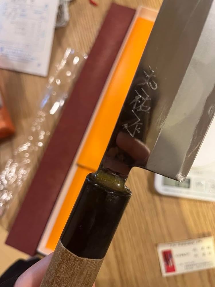 柳刃包丁　西田刃物工房 大祐作 水牛角柄　青紙2号沸かし付け本鍛造 Amazon.co.jp: 柳刃包丁 西田刃物工房 大祐作 水牛角柄 青紙2号