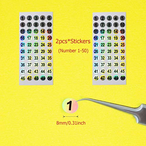FENKON Nail Swatch Sticks with Ring for Nail Color Display Nail Art Supplies Nail Practice Samples (50pcs, transparent)