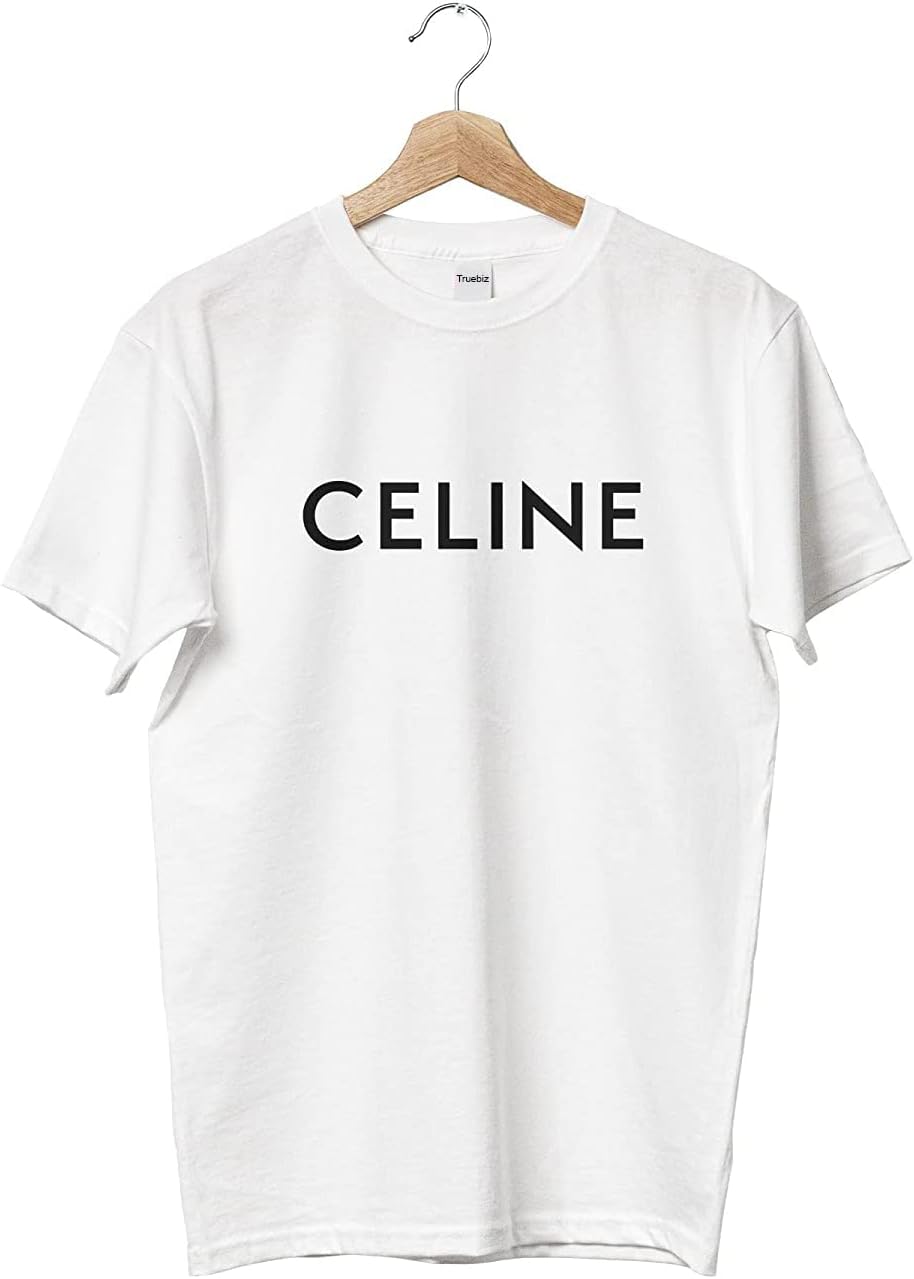 Truebiz Round Neck CELINES Quote Printed Tshirt White - Size - S