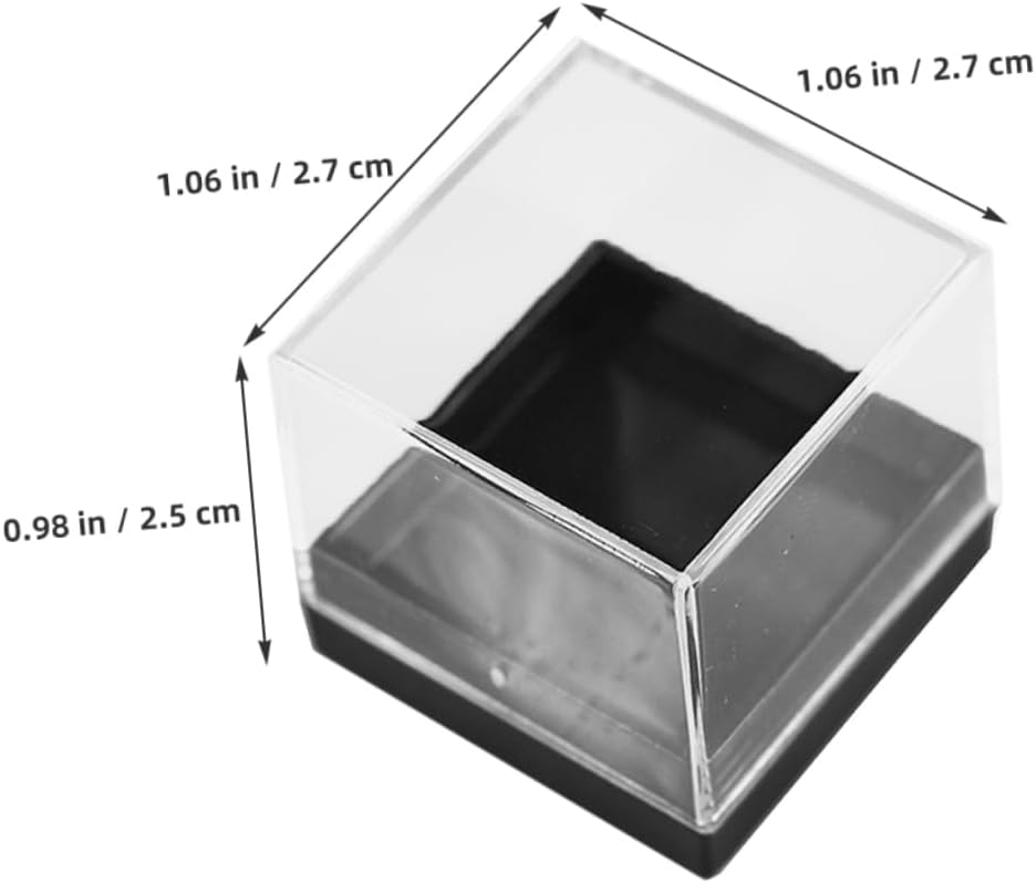 MAGICLULU 12pcs Square Plastic Mineral Specimen Box Sample Display Raw Stone Storage for Collection