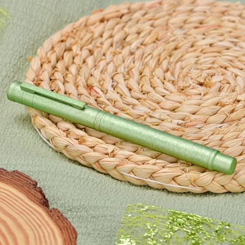 Image of Hongdian 1851 Forest Fountain Pen Applegreen Ice Flowers, Bent Nib Classic Design with Converter and Metal Pen Case