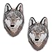 2 Pcs House Stark Wolf Patch Delicate Embroidered Patches, Direwolf Cute Embroidery Patches, Iron On Patches, Sew On Applique Patch,Cool Patches for Men, Women, Kids