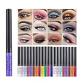 Matte Liquid Eyeliner Set,12 Colours Coloured Eyeliners, Highly Pigmented Smudge-proof Colourful Eye Liners Long Lasting Waterproof Liquid Eyeliner Pen Face Lips Art Makeup # A - Image 8