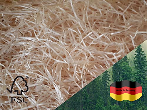 Premium Holzwolle unbehandelt 100% ökologisch Füllmaterial Einstreu Deko Verpackung 2 5 KG