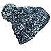 LETHMIK Women's Slouchy Beanie Hat Pom Pom Basic Color Knit Skully Beanie Cap Blue & Green