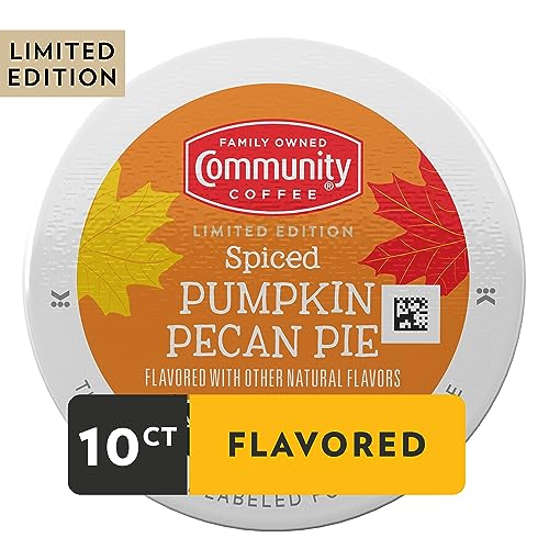 Image of Community Coffee Spiced Pumpkin Pecan Pie Flavored Keurig Coffee Pods, 10 Count, Limited Edition, Medium Roast, 10 count (Pack of 1)