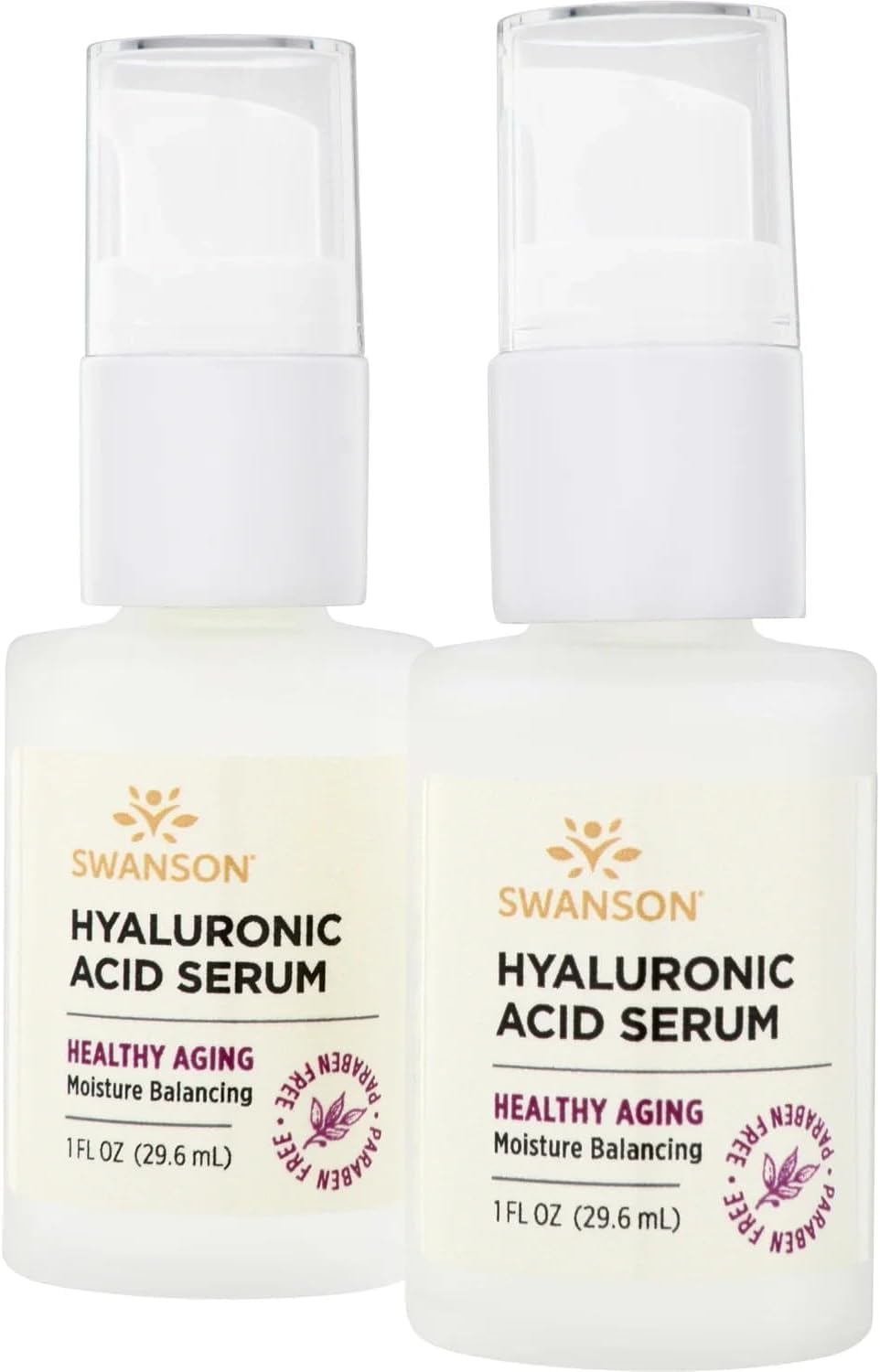 Swanson Hyaluronic Acid Serum for Skin Hydration, 1 fl oz, 2 Pack 0.5 Fl Oz (Pack of 2)