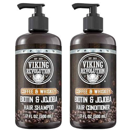 Viking Revolution Coffee Whiskey Mens Shampoo and Conditioner Set