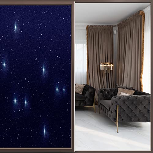 Película decorativa para ventana privacidad estrellas cielo estrellado 23.6 x 47.2 in miniatura 2