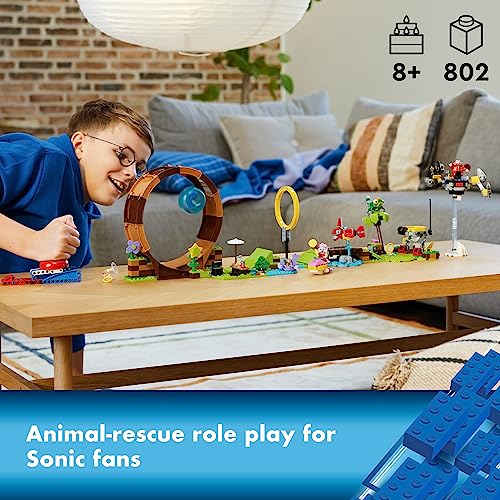 LEGO Set Sonic 76994 Desafio do Loop na Colina Verde de Sonic 802 peças