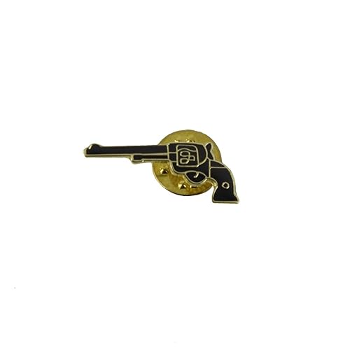 Treasure Gurus Enamel Black Pistol Jacket Lapel Backpack Pin Hat