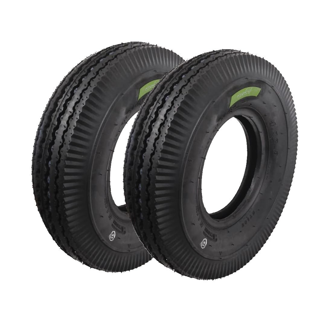 2 Pneumatici per Rimorchio da 8 pollici 4.00 – 8 Rinforzati 6 Strati Gomme per Carrello Rimorchietto da Barca