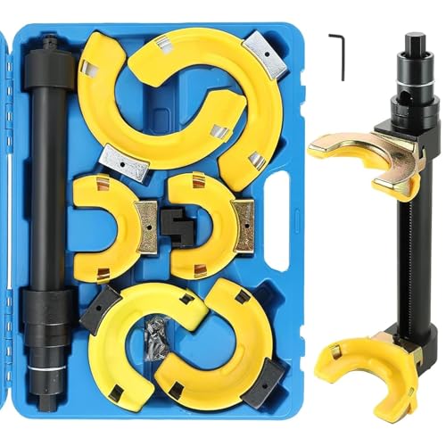 DASBET Strut Spring Compressor Set Macpherson Strut Spring Compressor Kit Interchangeable Fork Strut Spring Extractor Set Strut Coil Spring Shock Absorber Remover Tool