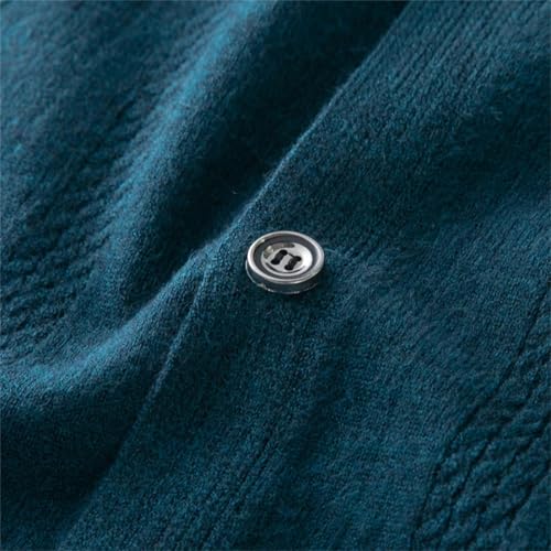 Men's Sweater Vest Vintage V-Neck Sleeveless Buttons Down Pockets Basic Thick Knitted Cardigan Vest4