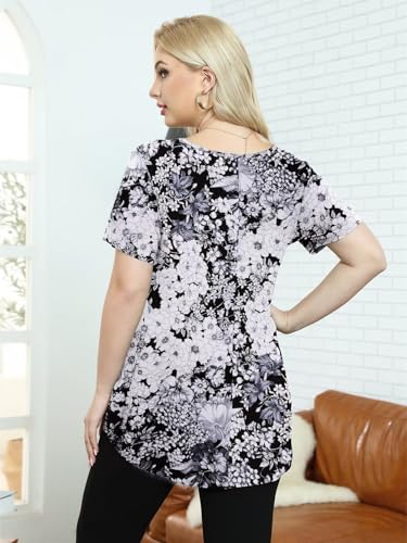 Image of BELAROI Women Plus Size Tops V-Neck Tunics Shirts