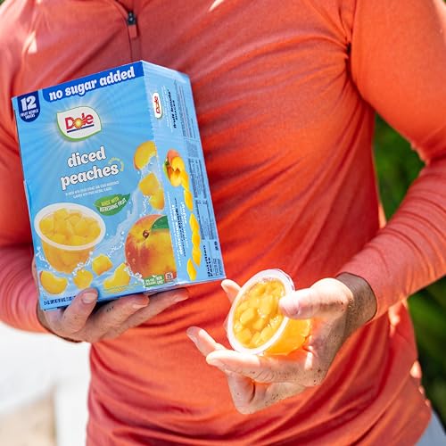 Image of Dole Diced Peaches No Sugar Added - Dole Fruit Bowls Snacks - 4 oz Fruit Bowls - 12 Pack