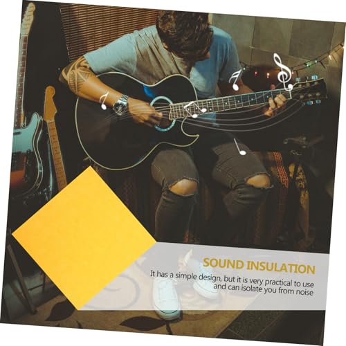 Panel acústico de fieltro para absorción de sonido, conjunto de 5 piezas, tamaño 30x30x0.9 cm, ideal para tratamiento acústico y aislamiento en sala de música y KTV miniatura 4