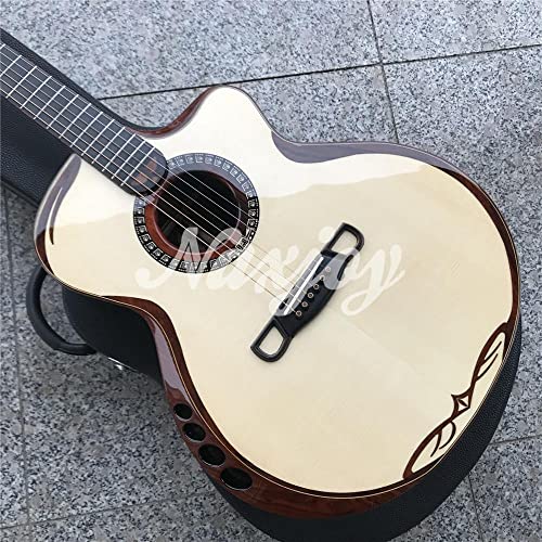 Mérida Sadhu Guitare Acoustique, Top épinette Solide, Retour en Palissandre et côtés, 2020 Toute Guitare en Bois Massif… - Les Beatles, Paul McCartney, John Lennon, RIngo Starr, George Harrison Mérida Sadhu Guitare Acoustique, Top épinette Solide, Retour en Palissandre et côtés, 2020 Toute Guitare en Bois Massif… – Image 3