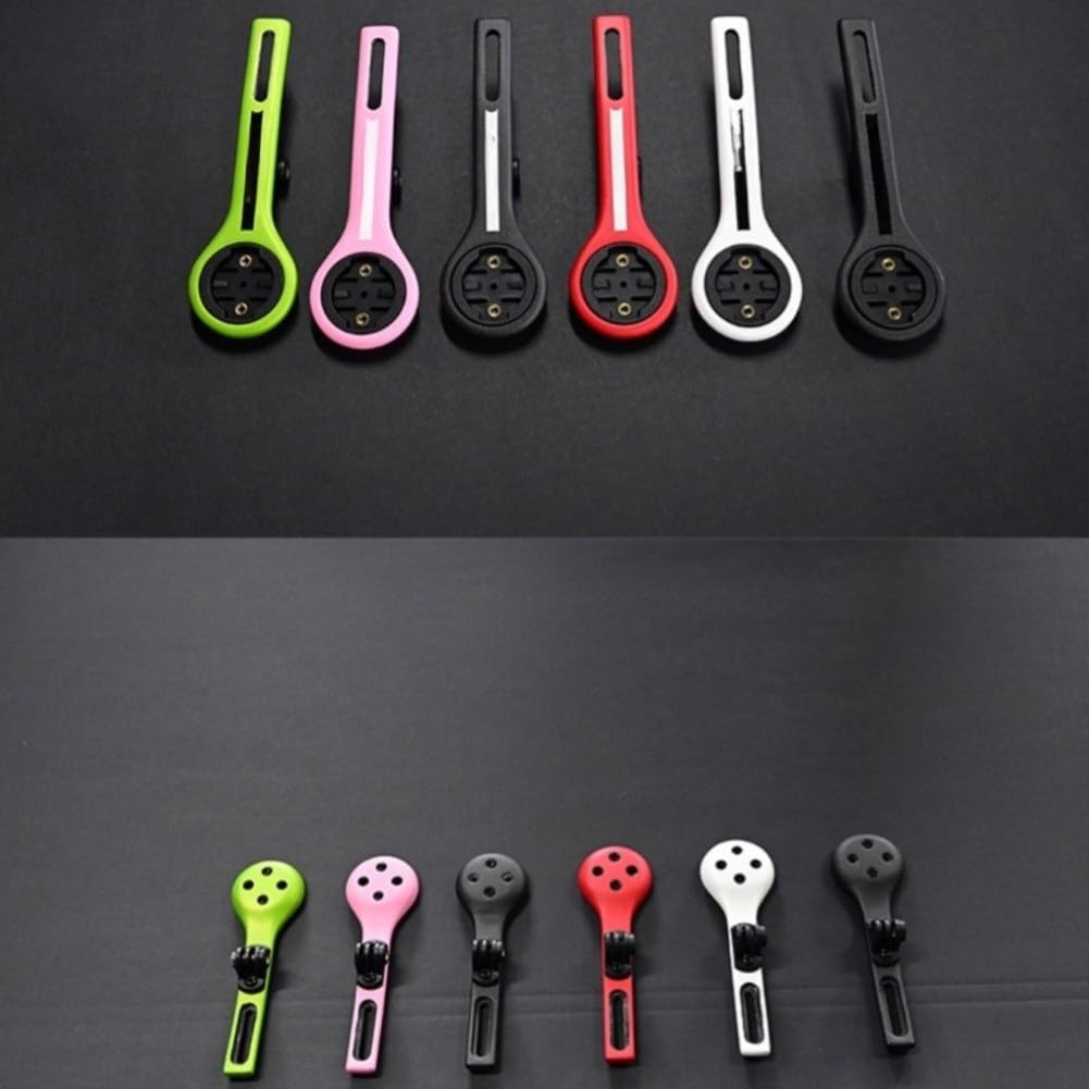 Supporto per computer per bicicletta Garmin per Bryton, telaio di espansione in fibra di carbonio, aerodinamico, multifunzione, per manubrio, bianco e nero