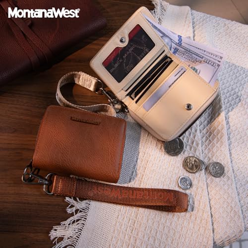 Image of Montana West Small Wallet for Women Female Ladies with a Detachable Wristlet Women's Wallet with Rfid Blocking Lining Minimalist Lightweight & Easy to Carry