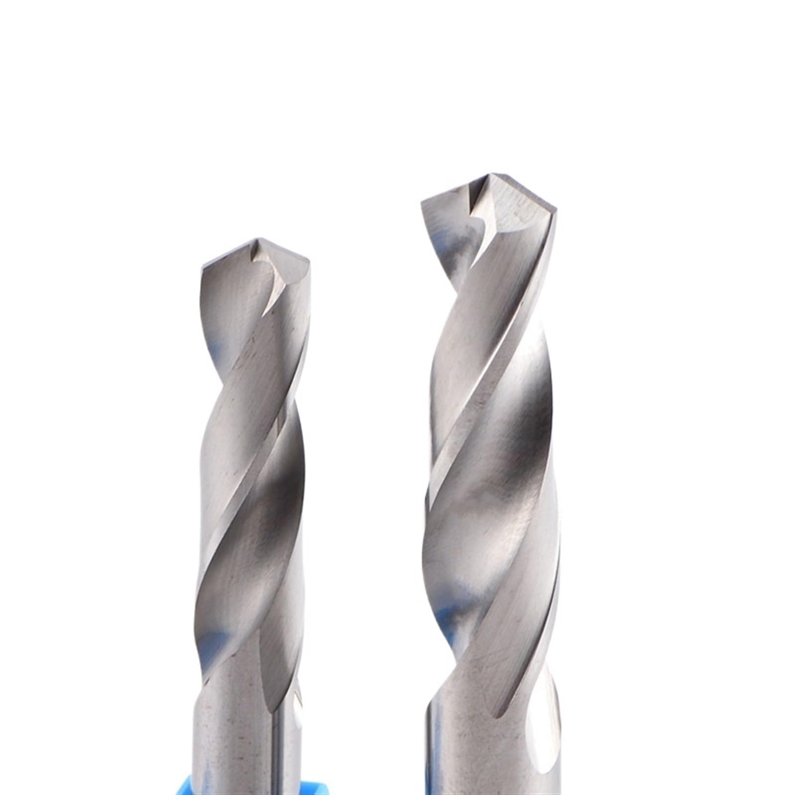 1 pz 14 mm-25 mm punta da trapano in metallo duro, finitura non rivestita (lucida), gambo tondo, punta da trapano a spirale con scanalatura for metallo(14.2mm)