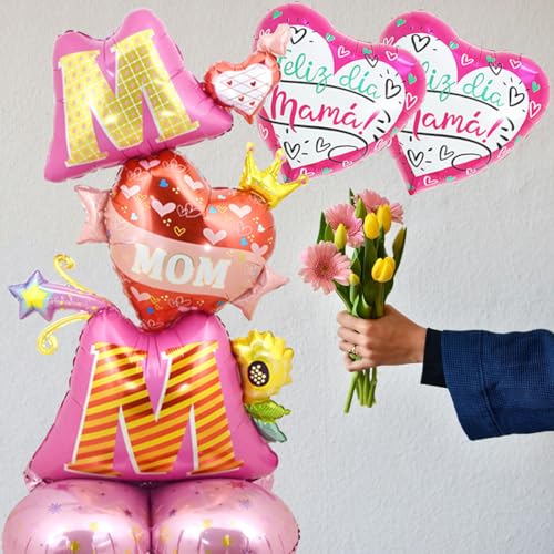 Large Mother's Day Balloons, 43 inches Standing Mom Foil Balloons for Mother's Day Party Mom Birthday Party Decorations by HBLHBLMI - Image 6
