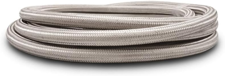 Vibrant SS Braided Flex Hose with PTFE Liner -8 AN 0.32in ID (150ft Roll) (18468)