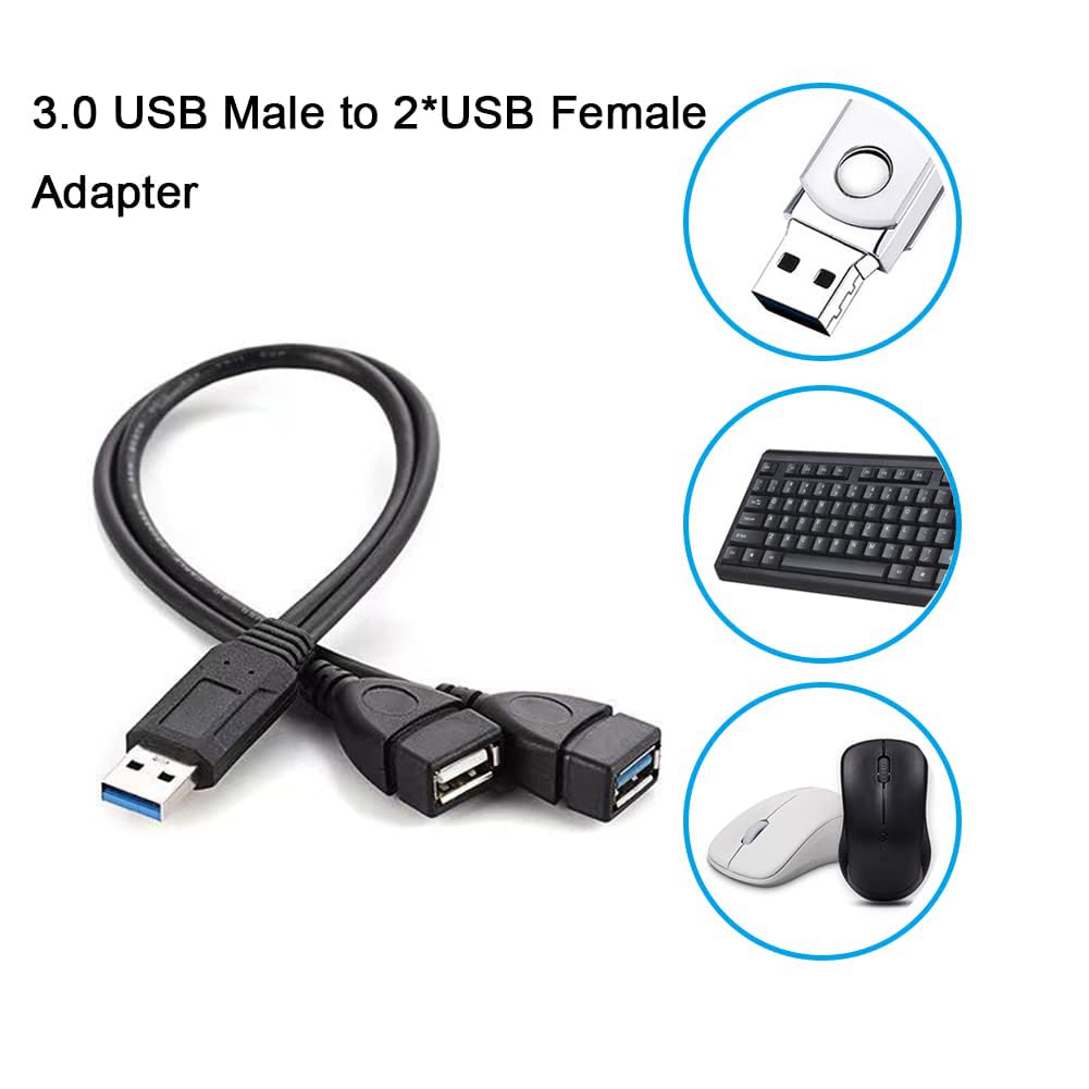 Adattatore USB 3.0 Maschio A Femmina - Confezione Da 2, Velocit&agrave; 5Gbps, Ricarica 5V/3A