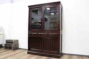 キッチン食器棚 九州民芸 けやき ミズメザクラ ナラ 水屋 箪笥 国産